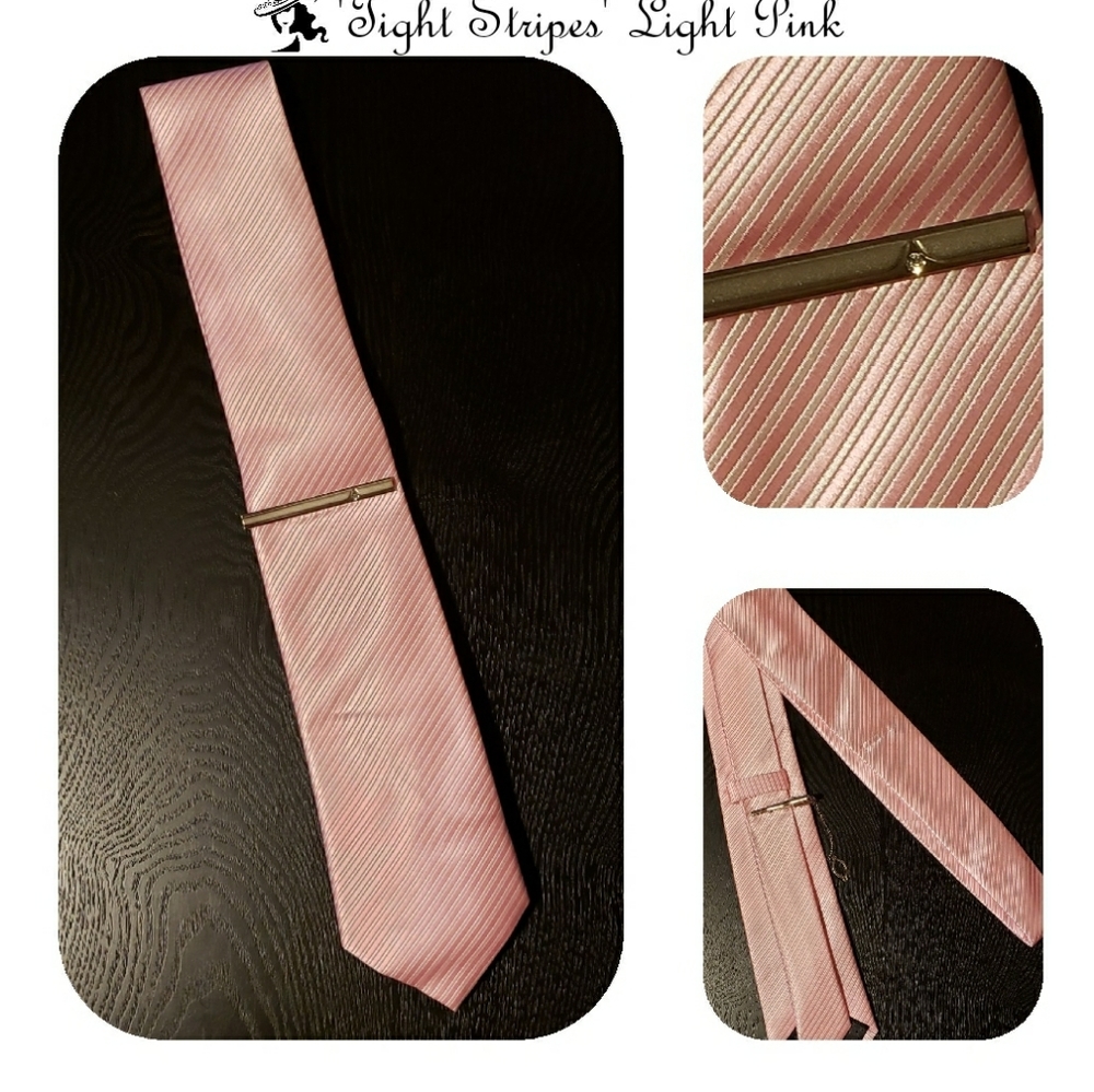 Lavish 'Tight Stripes' Light Pink